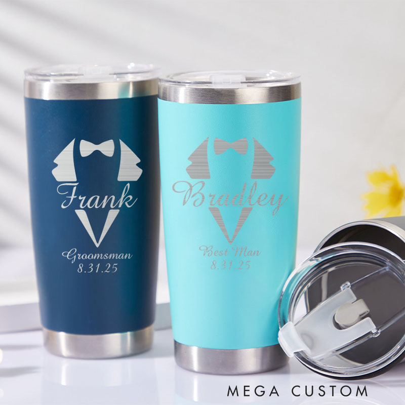 Personalized 20oz Tumbler for Groomsmen Groomsman Gift Insulated Tumbler Best Man Gift Groom Gift Bachelor Party Favor Tumbler
