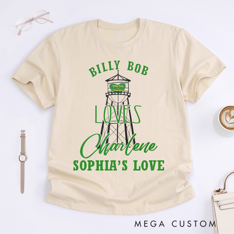 Personalized Country Music Classic T-Shirts Custom Name Romantic Gift for Music Lovers Unique Design Unisex Anniversary Present for Him or Her