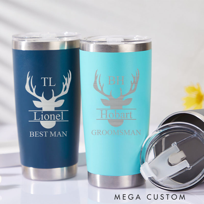 Personalized Wedding Tumbler for Groomsmen Bachelor Party Tumbler 20oz Insulated Tumbler Groomsman Gift Tumbler Best Man Gift