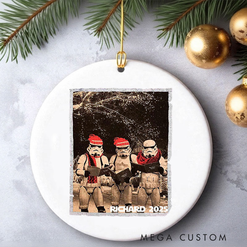 Personalized the Photo Ceramic Christmas Ornament Galaxy War Film Ornament Movie Holiday Ornament