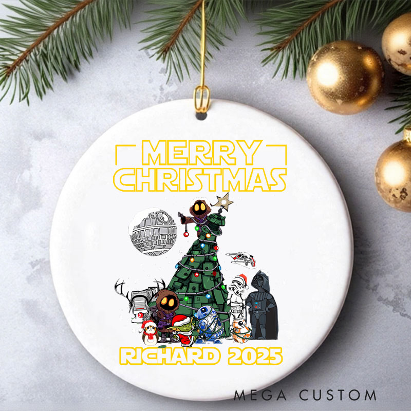 Personalized Merry Star Christmas Ornament Galaxy War Film Ornament Movie Holiday Ornament