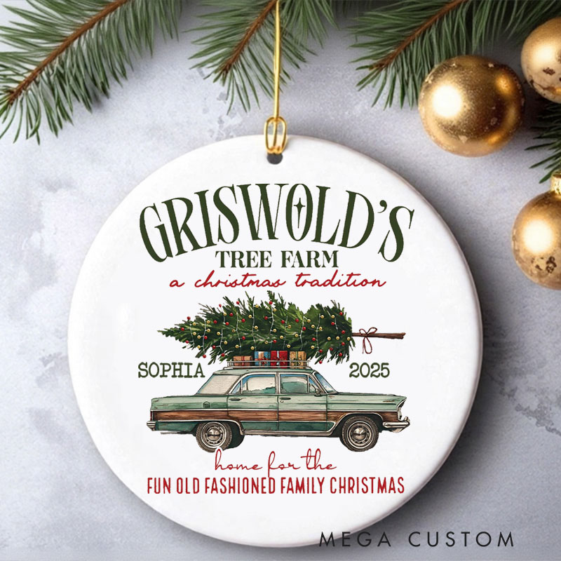 Personalized Traditional Tree Farm Christmas Movies Ornament Christmas Film Ornament Movie Holiday Ornament
