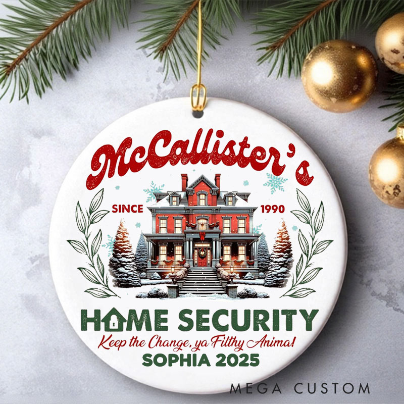 Personalized Home Security Christmas Movies Ornament Christmas Film Ornament Movie Holiday Ornament