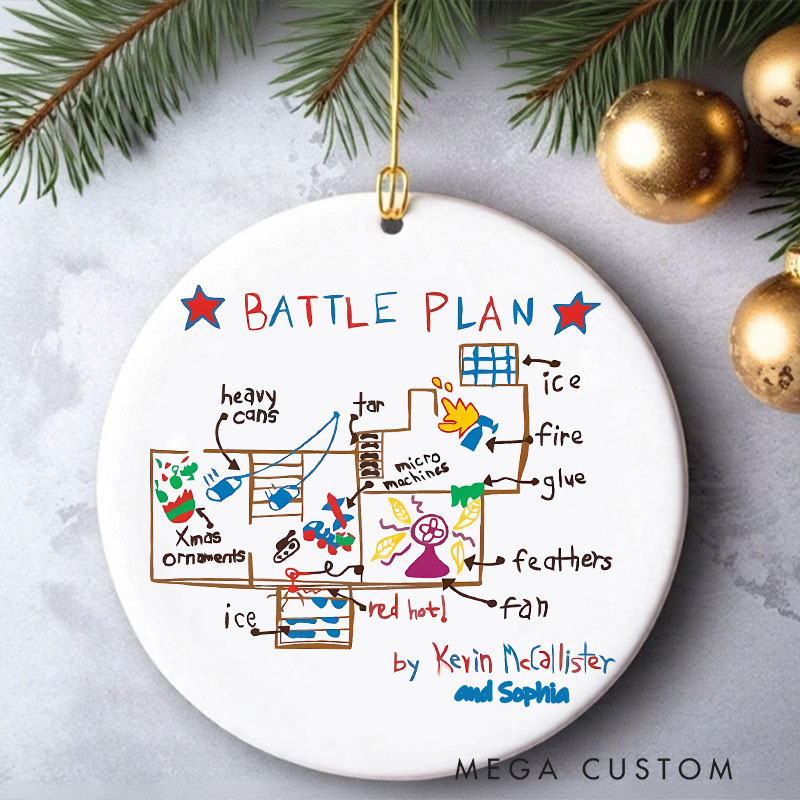Personalized Battle Plan Christmas Movies Ornament Christmas Film Ornament Movie Holiday Ornament