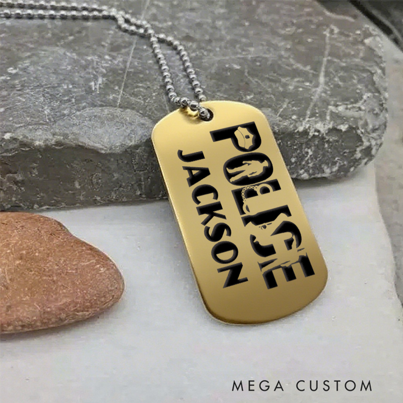 Personalized Police Dog Tag Necklace Custom Gift for Law Enforcement Officers