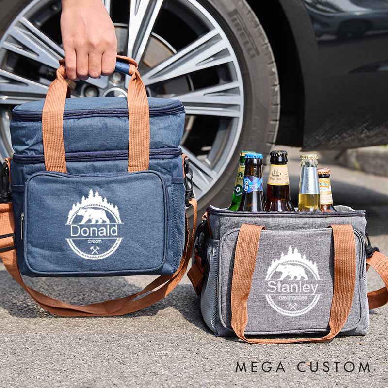 Personalized Groomsmen Cooler Bag Groomsmen Gifts Beer Cooler Bag Men's Gift Cooler Bag for Groom Best Man Bachelor Party Gift Bag