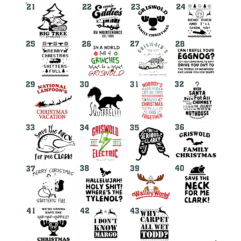 Personalized Classic Christmas Movie Inspired Funny Christmas Family Matching Pajamas Family Name Shirts Movie Holiday Shirt