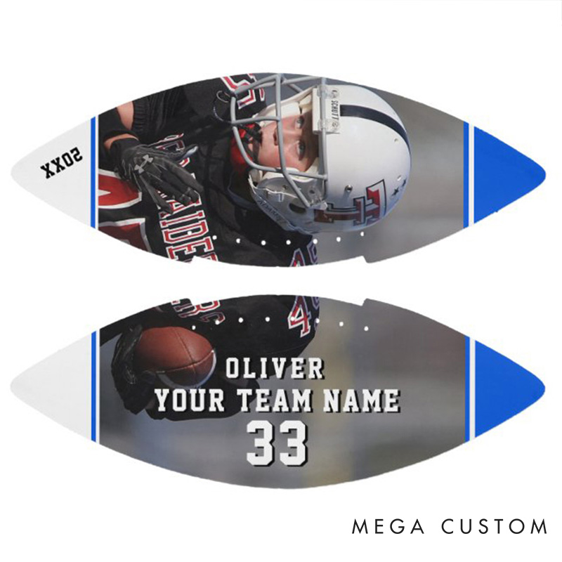 Personalized American Football with Custom Photo and Celebrate Your Player's Passion