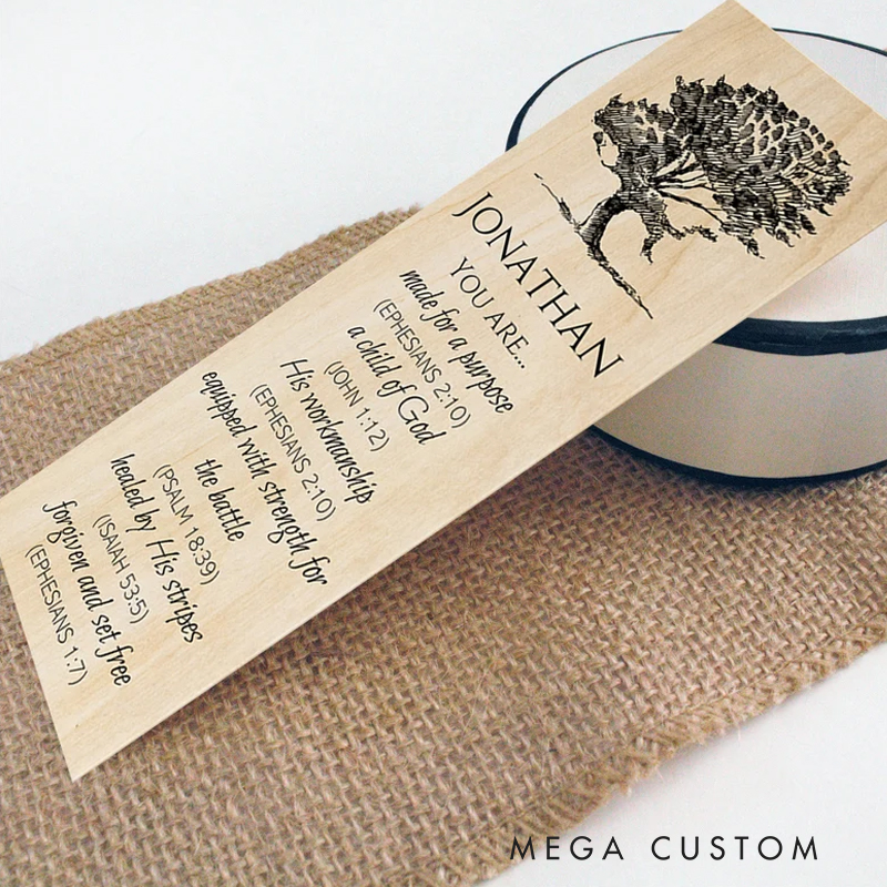 Personalized Wood Tree You are Bookmark for Best Friend Christian Gift for Birthday Unique Gifts for Book lover