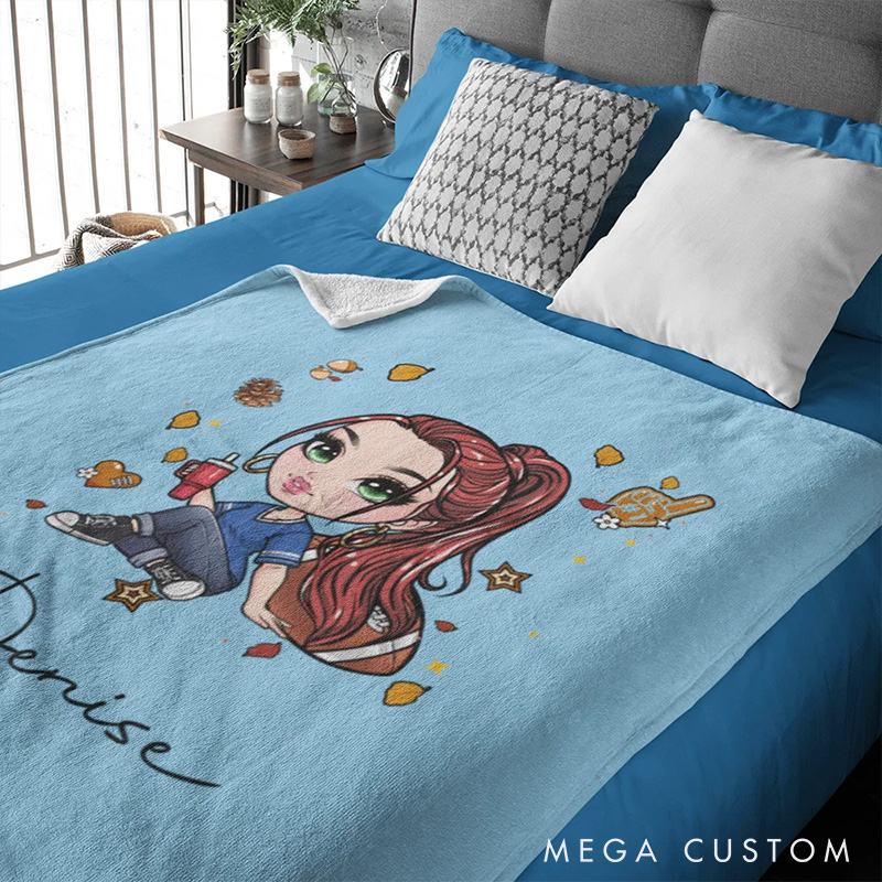 Personalized Football Name Blanket with Your Name and Jersey Number, Add a Personal Touch to Cozy Comfort