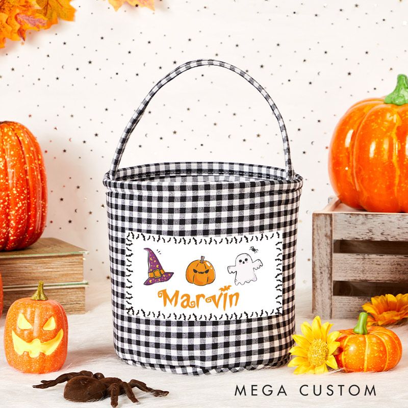 Personalized Halloween Treat Basket Spooky and Fun Basket Halloween Gift