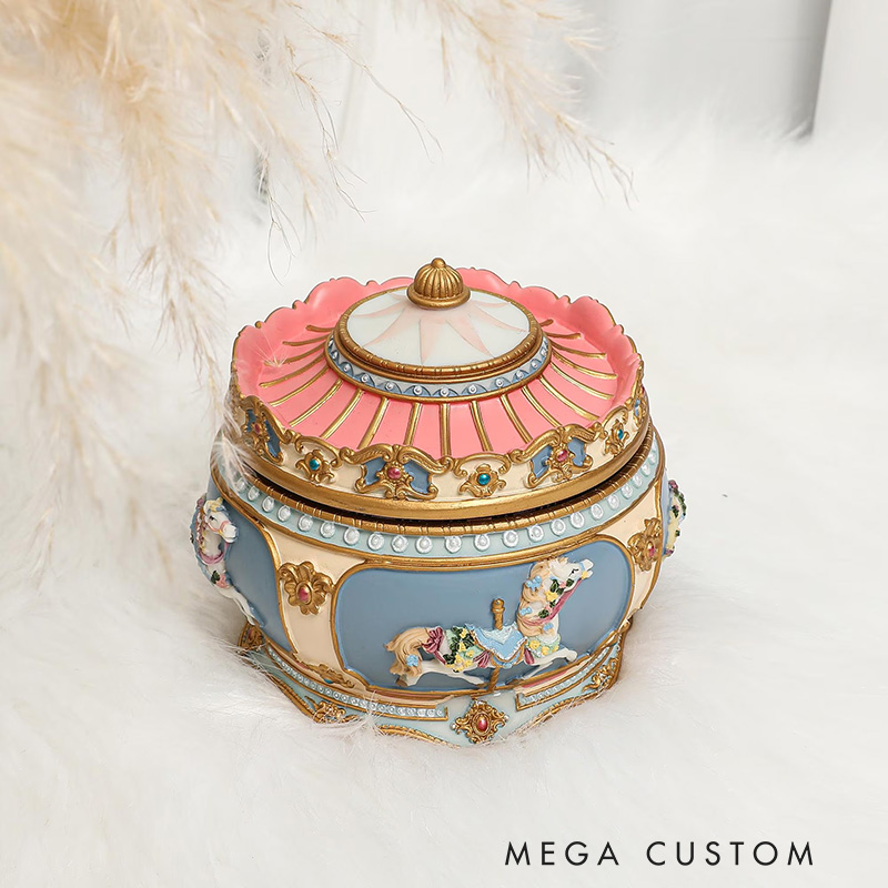 Personalized Carousel Ballerina Music Box Custom Engraved Name Musical Box Personalized Birthday Gift Christmas Gifts Keepsake Gifts