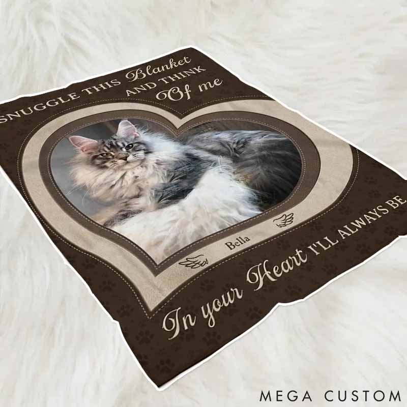 Personalized Pet Lover Pet Loss Snuggle this Blanket and Think of Me Throw Blanket