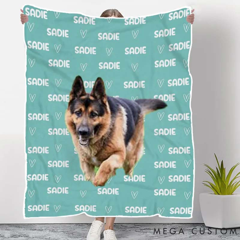 Personalized Pet Lover Personalized Name and Photo Throw Blanket