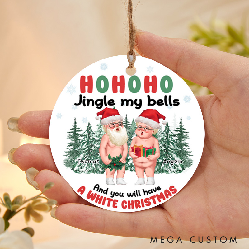 Personalized Funny Couple Christmas Ornament Santa Claus Couple Christmas Ornament Gift For Him Her