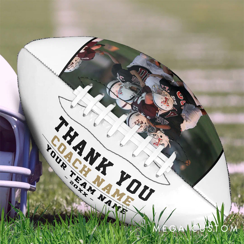 [Copy]Personalized American Football with Custom Photo and Celebrate Your Player's Passion
