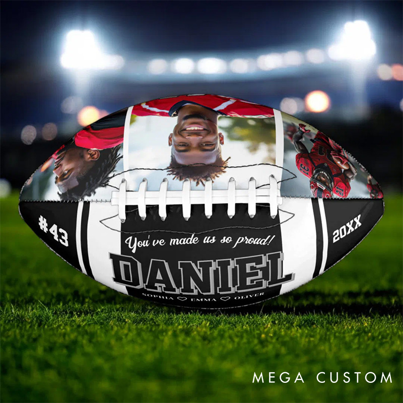 [Copy]Personalized Coach American Football with Custom Photo and A Perfect Tribute to Your Coach