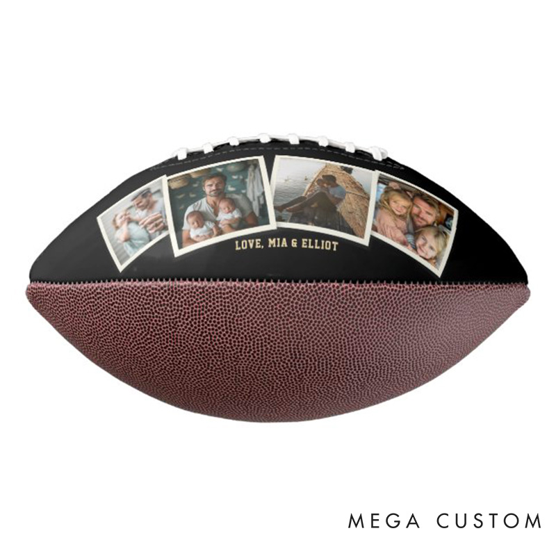 Personalized American Football"BADASS DADS CLUB" with Custom Photo for Father's Day