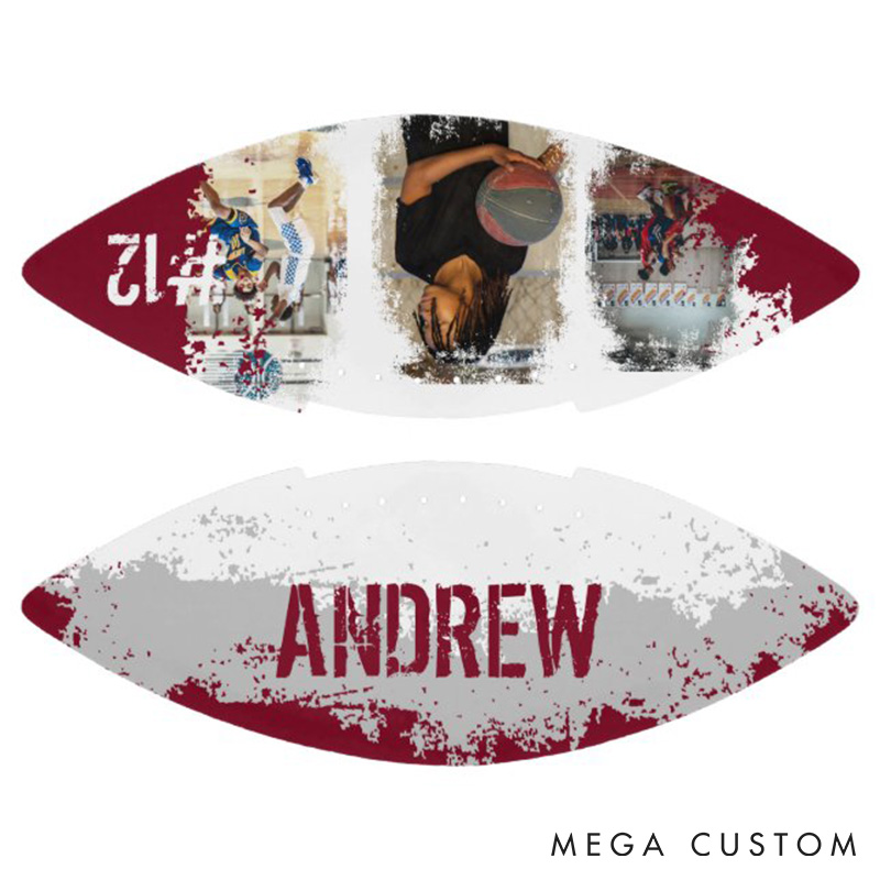 Personalized American Football with Custom Photo and Celebrate Your Passion