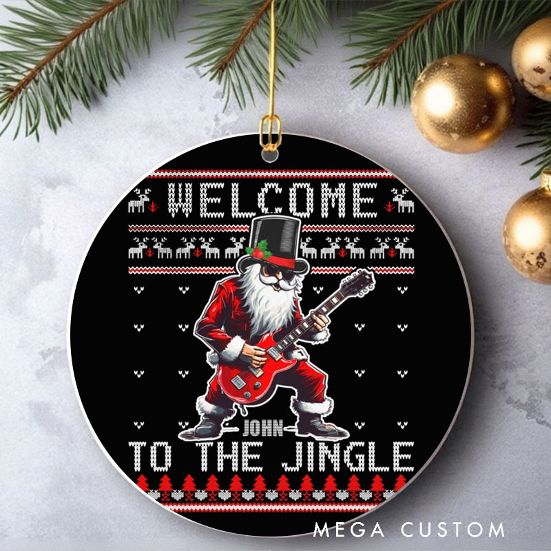 Personalized Ornament Rock n Roll Christmas Ornament Heavy Metal Music Lover Gift Punk Rock Musician Gift