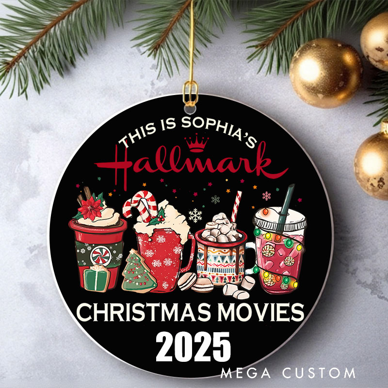 Personalized Coffee Christmas Movie Ornament Christmas Film Ornament Movie Holiday Ornament