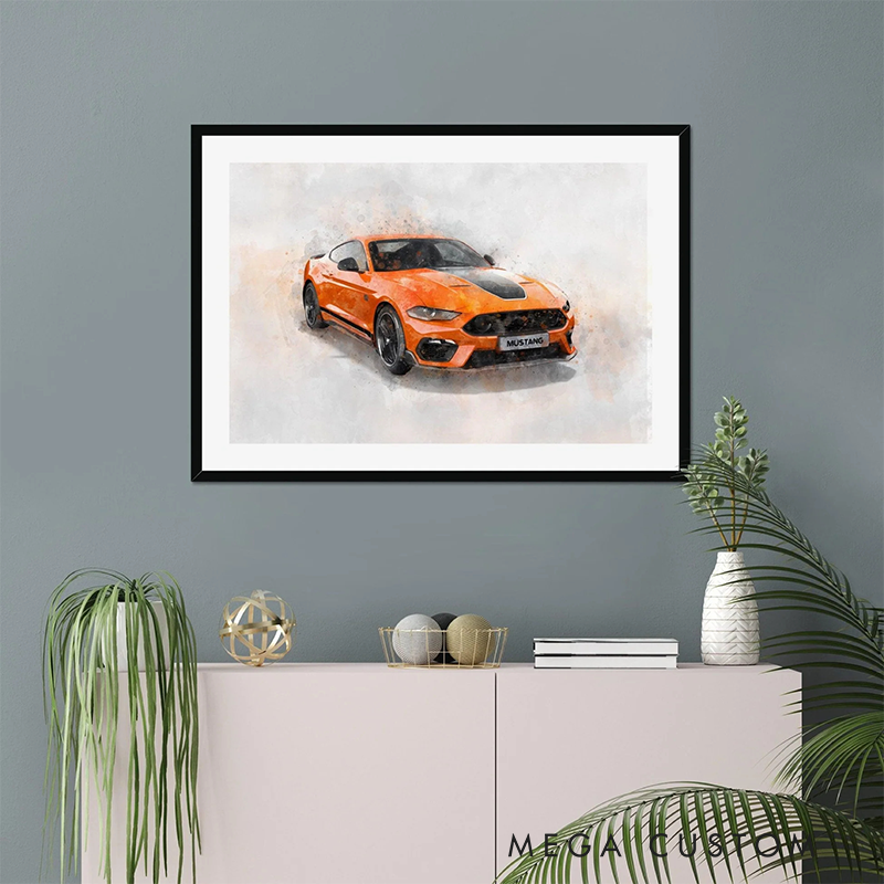 Personalized Car Cartoon Portrait Watercolour Driver Gift Idea Driving Present for Him