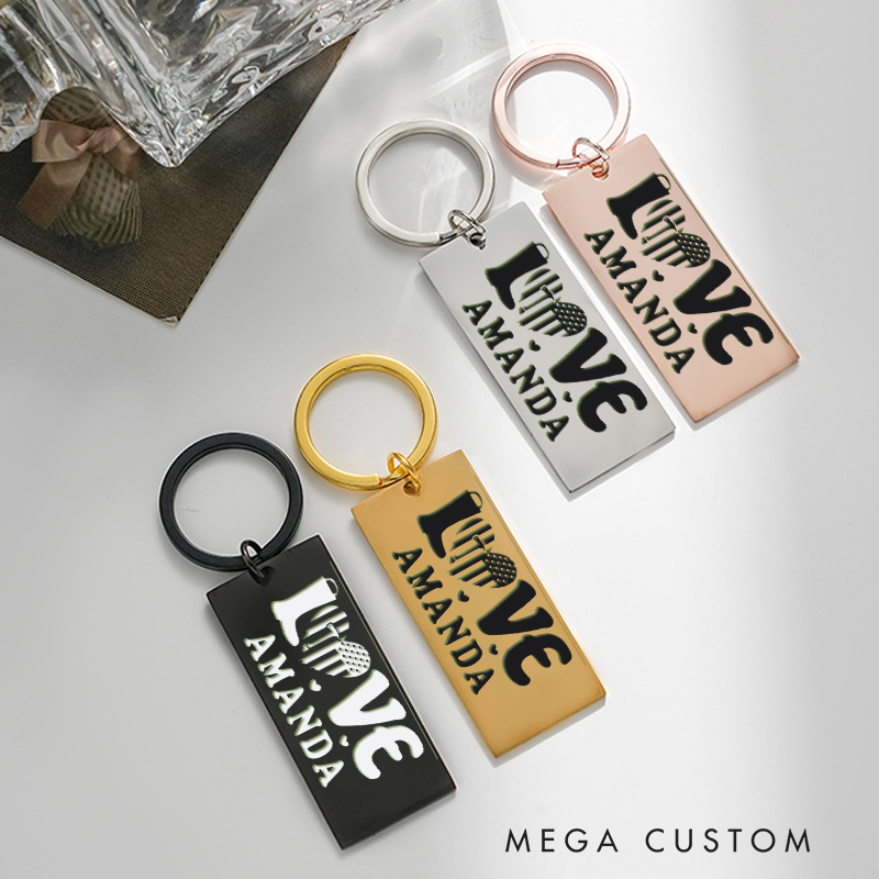 Personalized Love Firefighter Keychain Gift for Firefighter