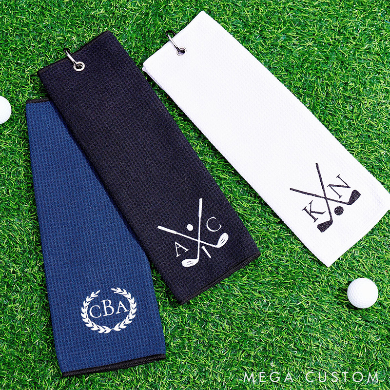 Personalized Golf Towel with Custom Name and Unique Custom Designs