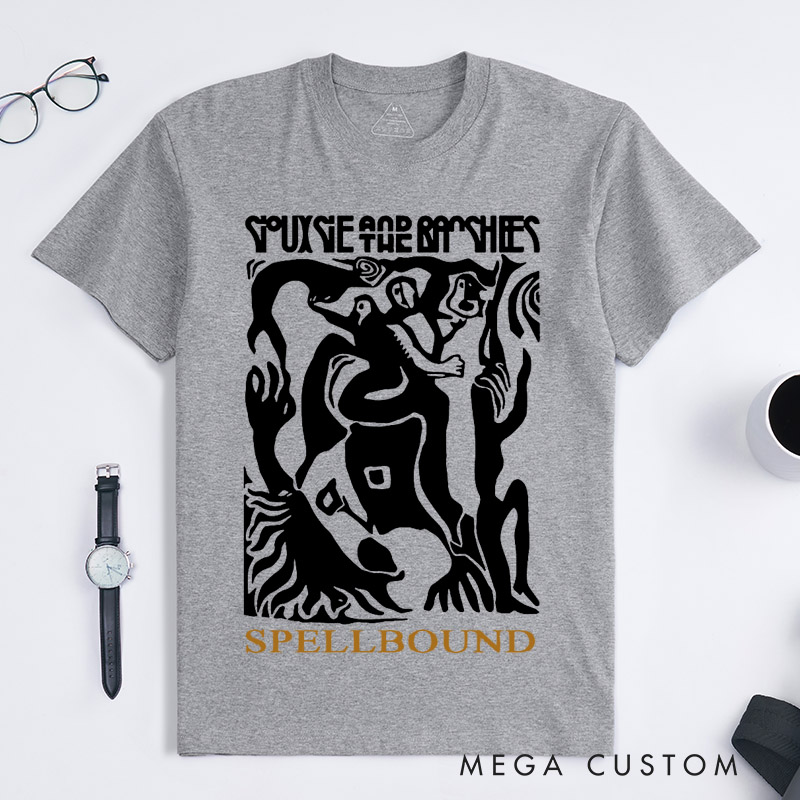 Personalized Abstract Art Rock Music Lovers Unisex Classic T-Shirts Unique Gift for Artistic Souls Custom Song Title Tee for Men Women Friends