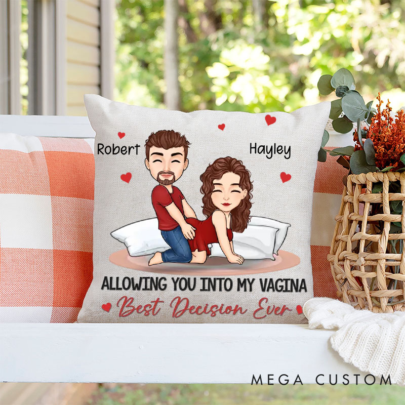 Personalized Couple Pillow Valentine's Day Couple Pillow Gift Funny Pillow Design For Girlfriend and Boyfriend