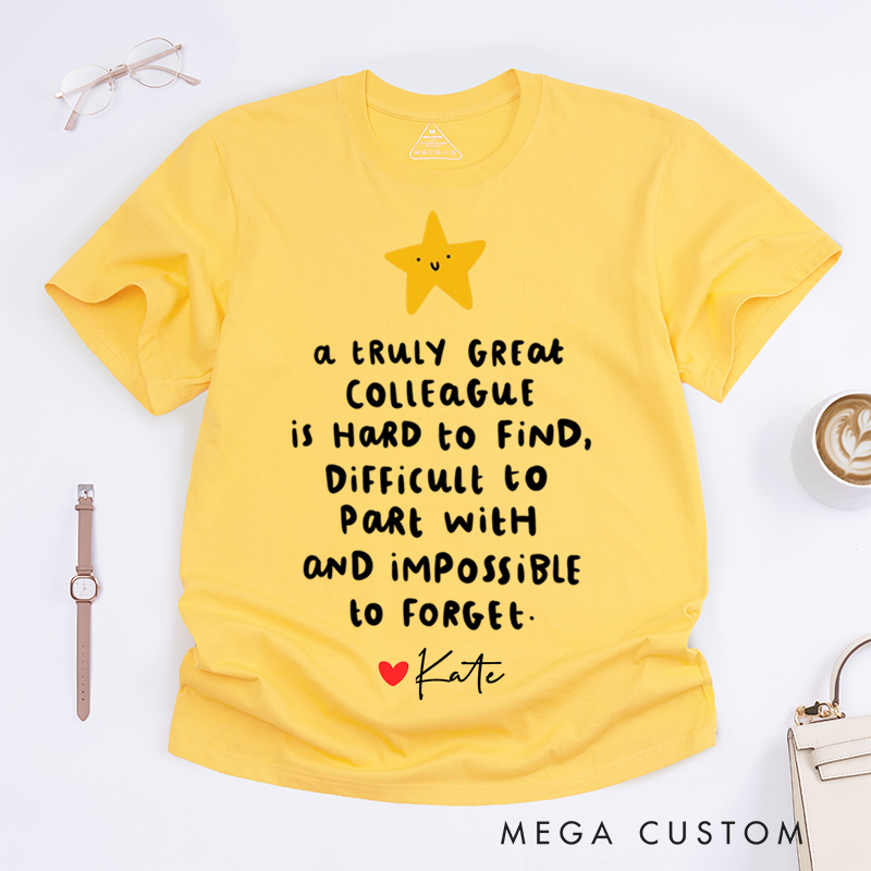 Cute Star Design T-Shirt – A Truly Great Colleague Custom Name T-Shirt