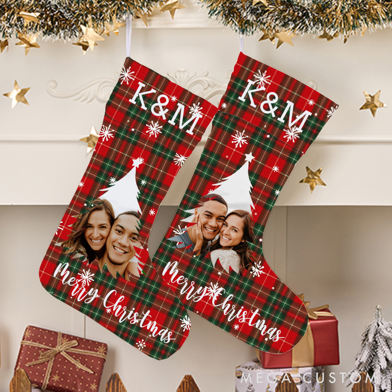Personalized Couple Photo Christmas Stockings
