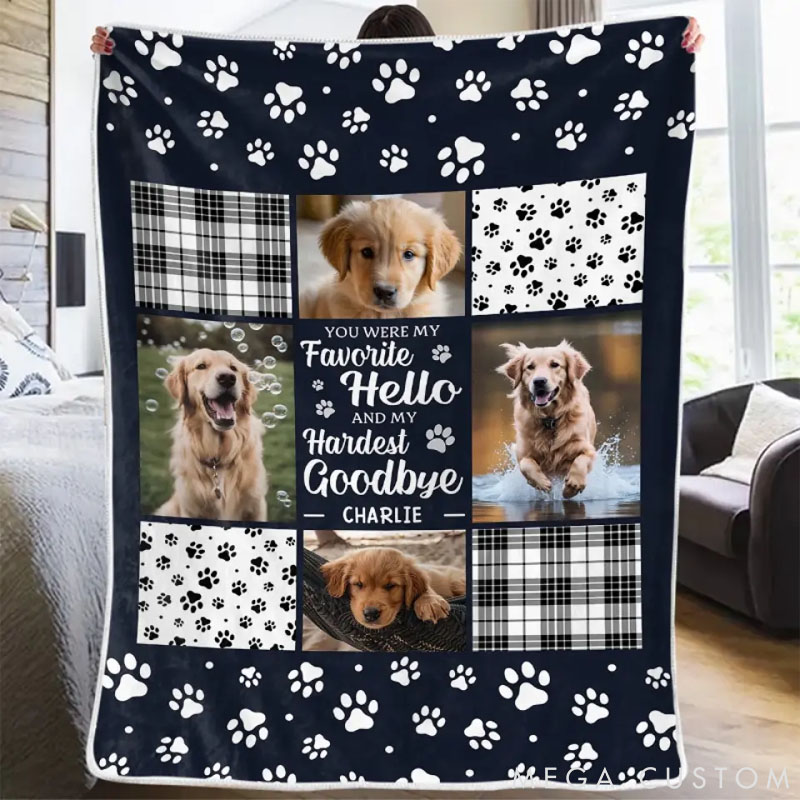 Personalized Pet Lover Memorial Sympathy Throw Blanket