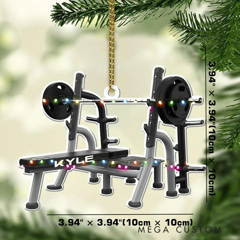 Personalized Fitness Machine Christmas Tree Fitness Gym Xmas Ornament Gift for Gym Lover
