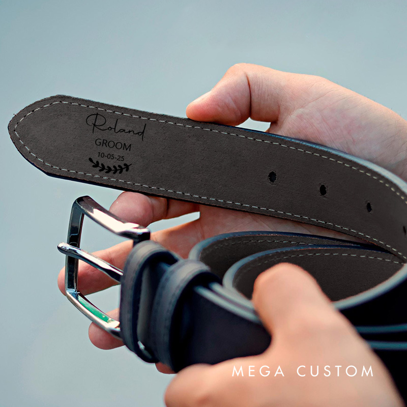 Personalized Groomsmen Engraved Leather Belt Groomsman Proposal Gift Belt Groom Wedding Party Keepsakes for Men Bachelor Favors Belt