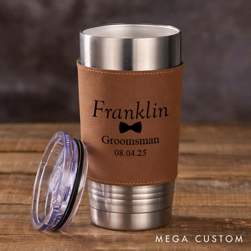 Personalized Groomsmen 20oz Tumbler Custom Coffee Mugs for Wedding Party Groomsman Proposal Tumbler Groom Club Gift Tumbler Bachelor Gifts
