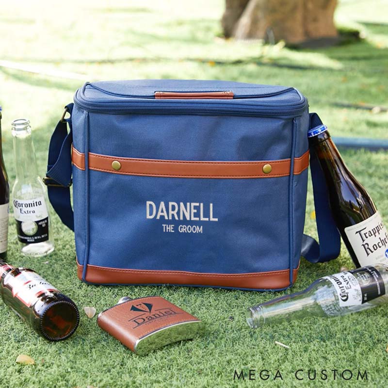 Personalized Bottle Groomsmen Cooler Bag Groomsmen Gift Custom Embroidered Cooler Bag Best Man Gift Cooler Bag