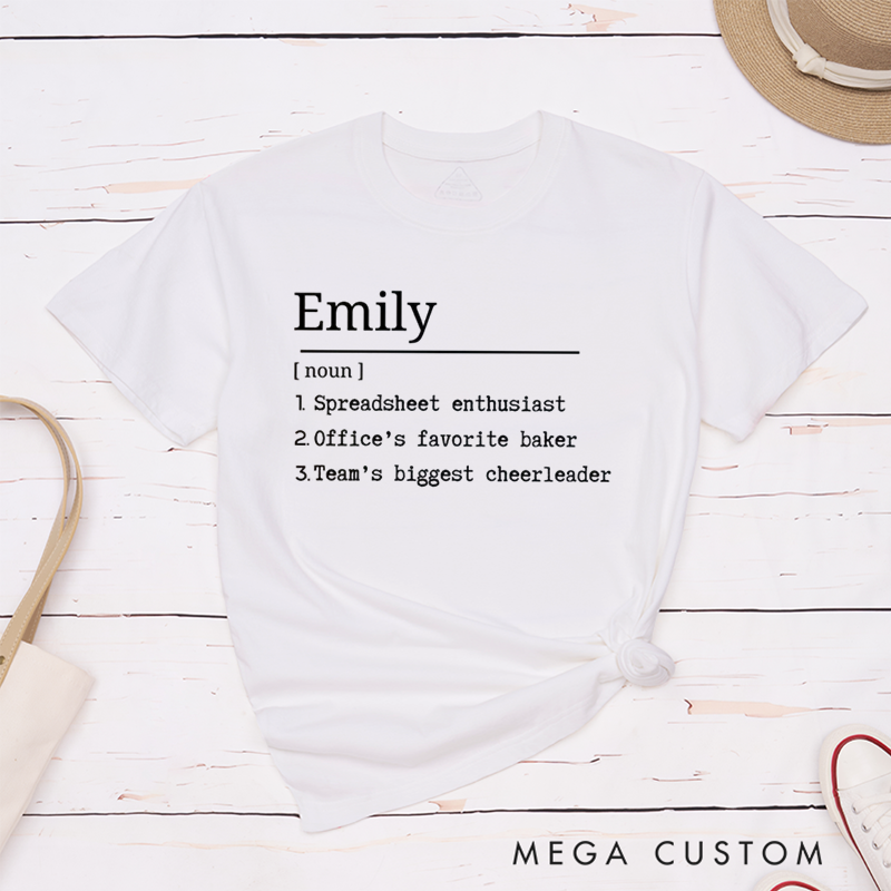Personalized Definition Style Custom Name T-Shirt for Coworkers