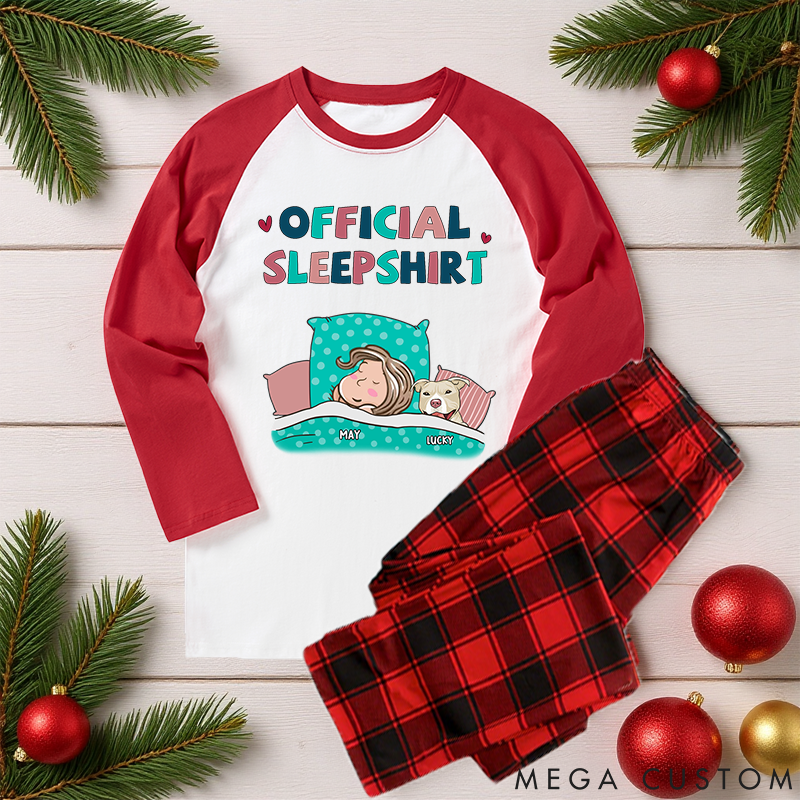Personalized Dog Lover Dog Sleepshirt Family Matching