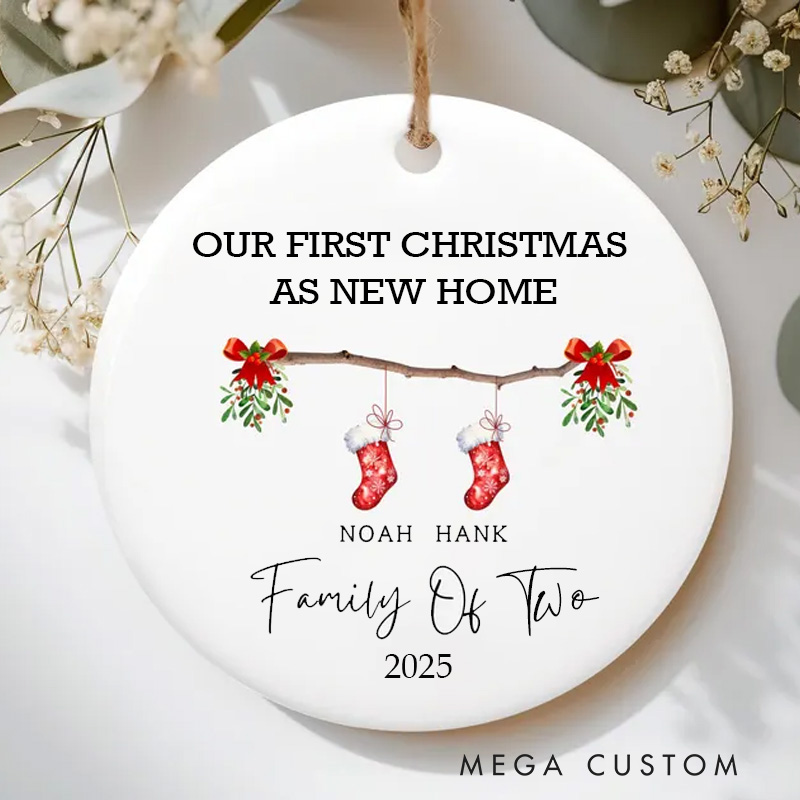 Personalized Family Of Three Christmas Ornament Custom New Family Ornament First Christmas Ornament Personalized Family Ornament