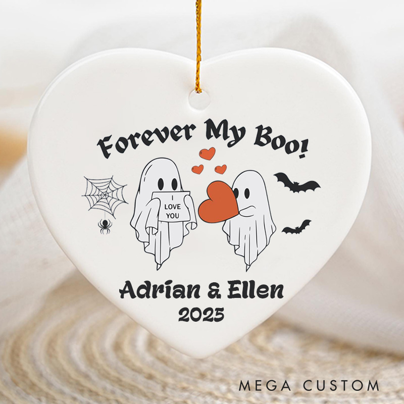 Personalized Forever My Boo Ghost Couple Ornament Cute Halloween Ghost Ornament Couple Halloween Gift Couple Autumn Gift Ornament