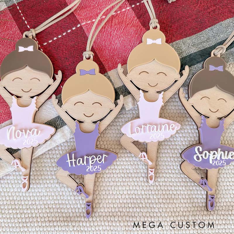 Personalized Girls Christmas Ornament Ballerina Ornament Girls Dance Ornament Girls Ballet Ornament