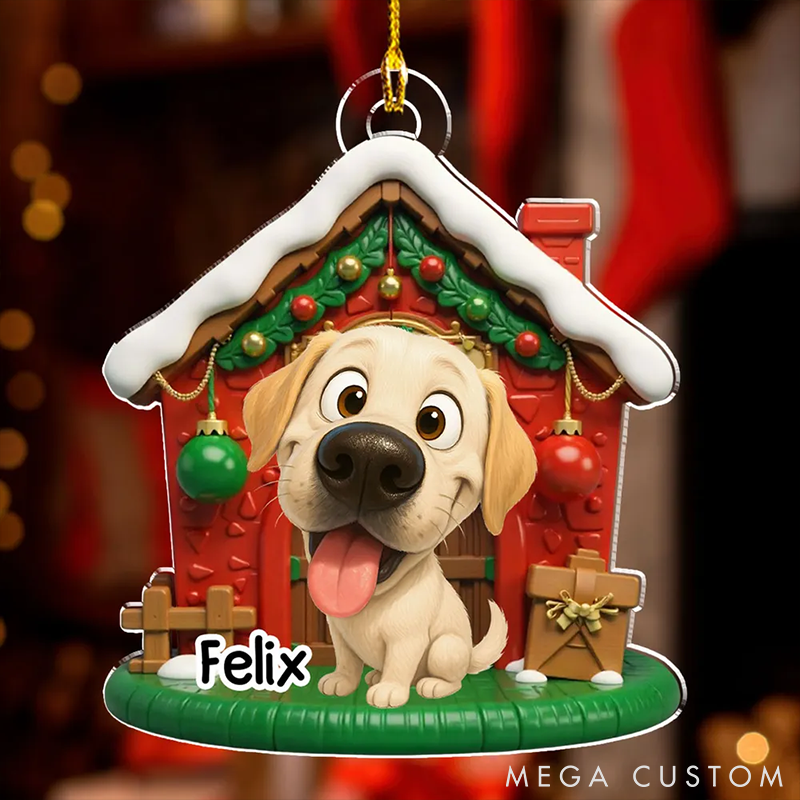 Personalized Dog Lover My Own Place Christmas Ornament