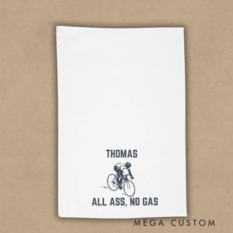 Personalized Riding Hand Towel Embroidered Cycling Sport Towel Road Bike Gift with Name Race Day Gift for Cyclist