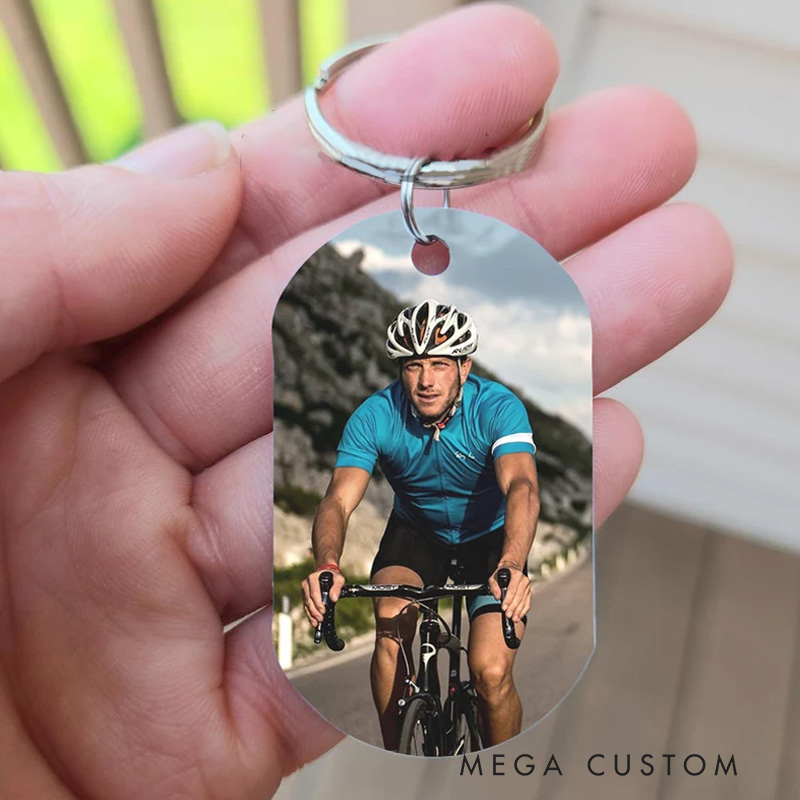Personalized Cyclist Memorial Keychain Remembrance Gift For Bicycle Rider Bicyclist Memorial Gift