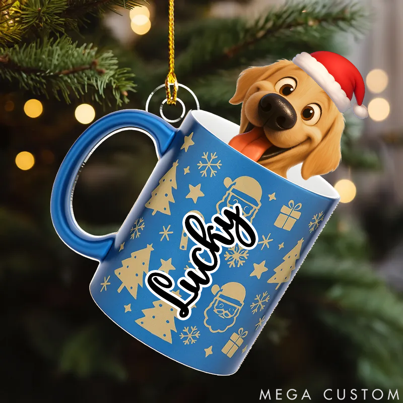 Personalized Dog Lover Pouring You Out Christmas Ornament