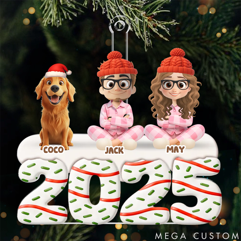 Personalized Dog Lover Happiness Baked into every Moment  Christmas Ornament