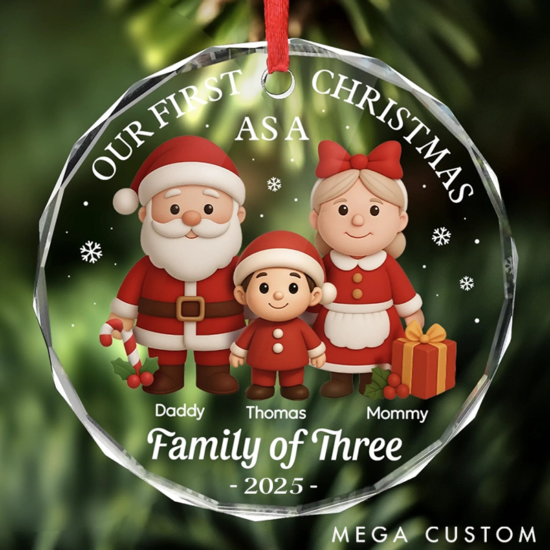 Personalized Family Christmas Ornaments Celebrating Our First Christmas Together as a Joyful Family