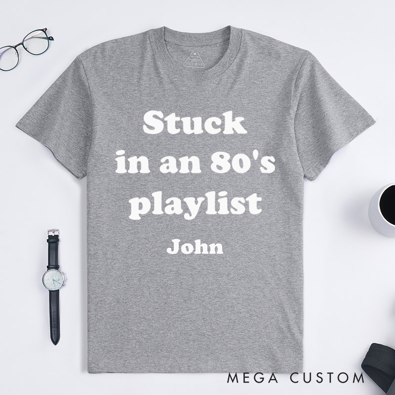 Personalized 80s Music Lover Classic T-Shirts Retro Playlist Tee Custom Gift for Men Women Unique 1980s Song Fan Shirt Perfect Present
