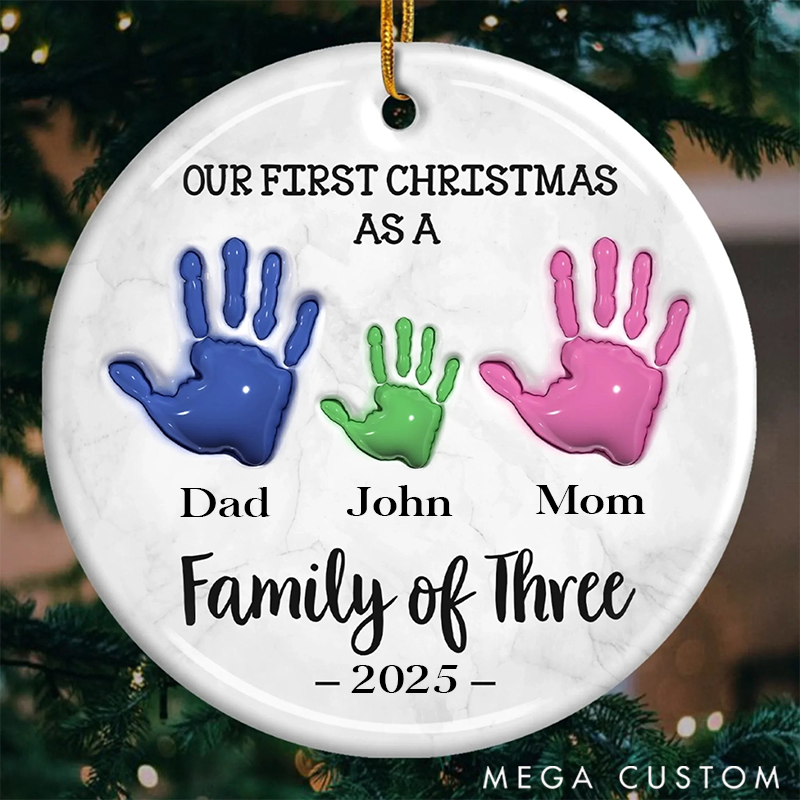 Personalized Family Christmas Ornaments Creating Lasting Memories with Our Family Handprint Tradition